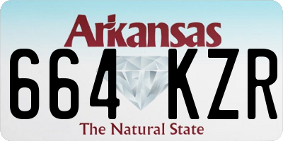AR license plate 664KZR