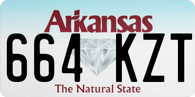 AR license plate 664KZT