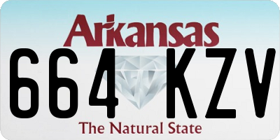 AR license plate 664KZV
