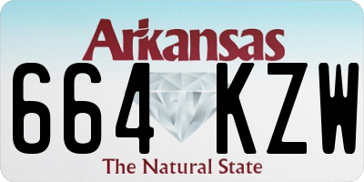 AR license plate 664KZW