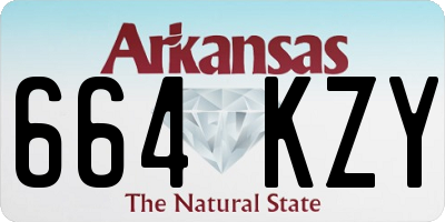 AR license plate 664KZY