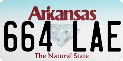 AR license plate 664LAE
