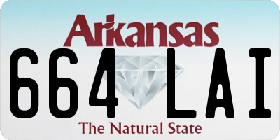 AR license plate 664LAI