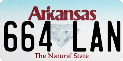 AR license plate 664LAN