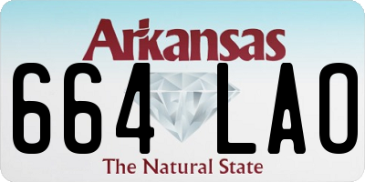 AR license plate 664LAO