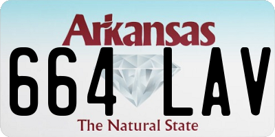 AR license plate 664LAV