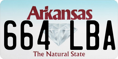 AR license plate 664LBA