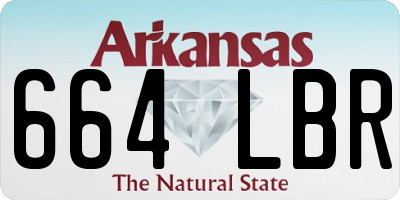 AR license plate 664LBR