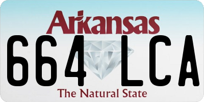 AR license plate 664LCA