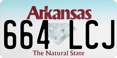 AR license plate 664LCJ