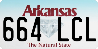 AR license plate 664LCL