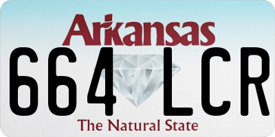 AR license plate 664LCR