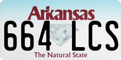 AR license plate 664LCS