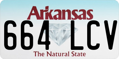 AR license plate 664LCV