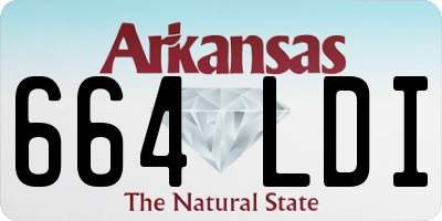 AR license plate 664LDI