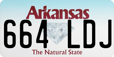 AR license plate 664LDJ