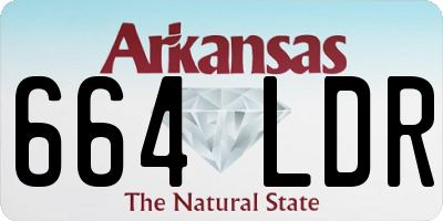 AR license plate 664LDR
