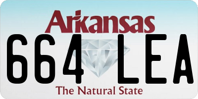 AR license plate 664LEA