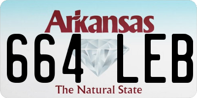 AR license plate 664LEB