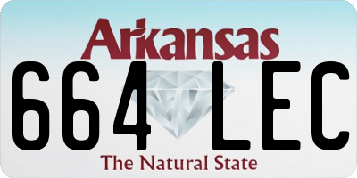 AR license plate 664LEC