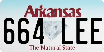 AR license plate 664LEE