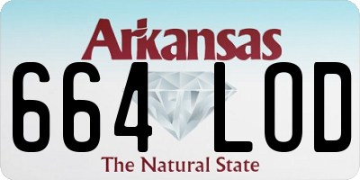 AR license plate 664LOD