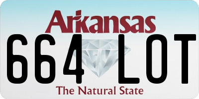 AR license plate 664LOT