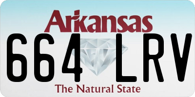 AR license plate 664LRV