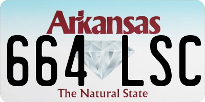 AR license plate 664LSC