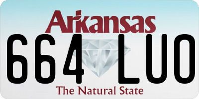AR license plate 664LUO