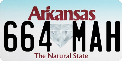 AR license plate 664MAH