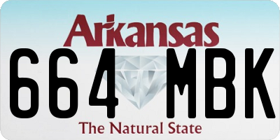 AR license plate 664MBK
