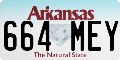 AR license plate 664MEY