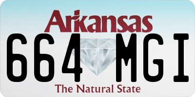 AR license plate 664MGI