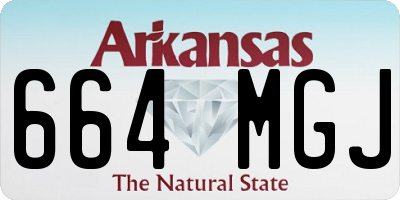 AR license plate 664MGJ