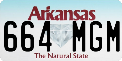 AR license plate 664MGM