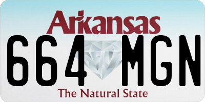 AR license plate 664MGN