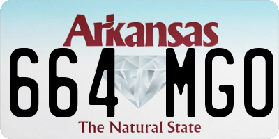 AR license plate 664MGO