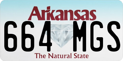 AR license plate 664MGS