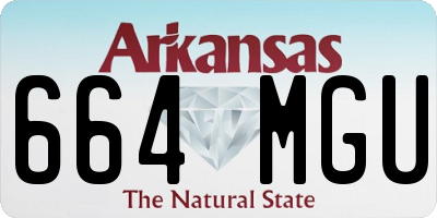 AR license plate 664MGU