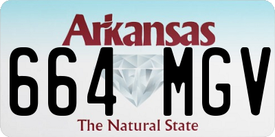 AR license plate 664MGV