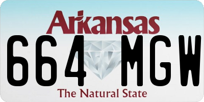 AR license plate 664MGW