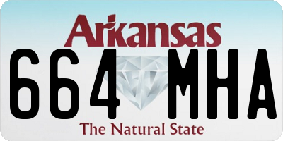 AR license plate 664MHA