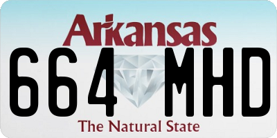 AR license plate 664MHD