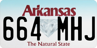 AR license plate 664MHJ