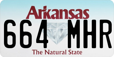 AR license plate 664MHR