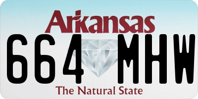 AR license plate 664MHW