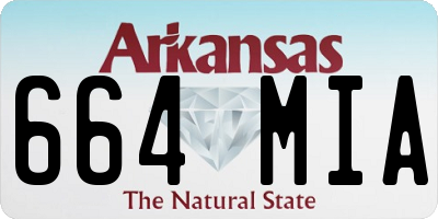 AR license plate 664MIA