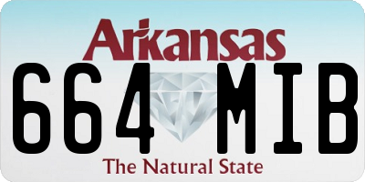 AR license plate 664MIB