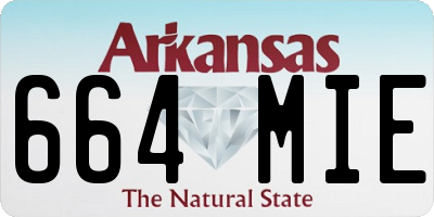 AR license plate 664MIE